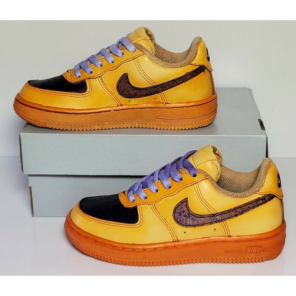 Nike Custom "PB & J Design" Force 1 (PS) Kids Size 11.5 C New Box 314193 117